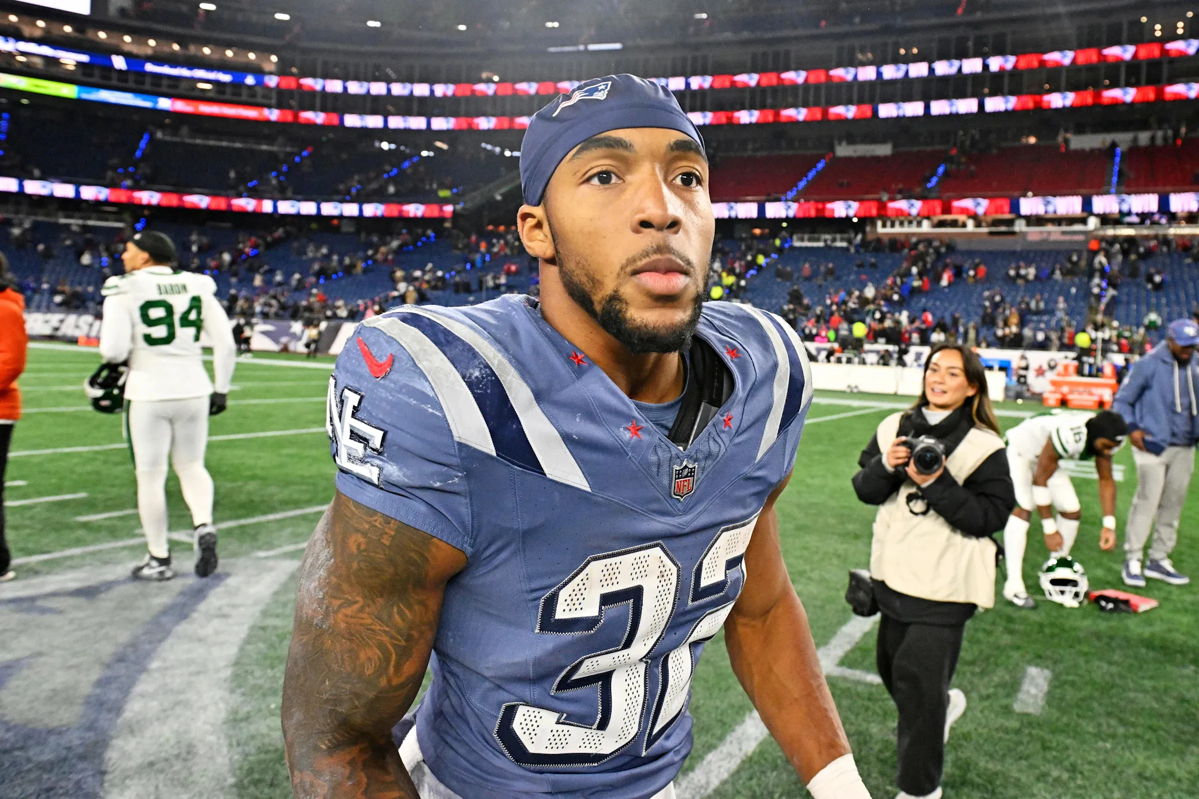 Patriots Running Back TreVeyon Henderson Sends Powerful Message to Professional Athletes