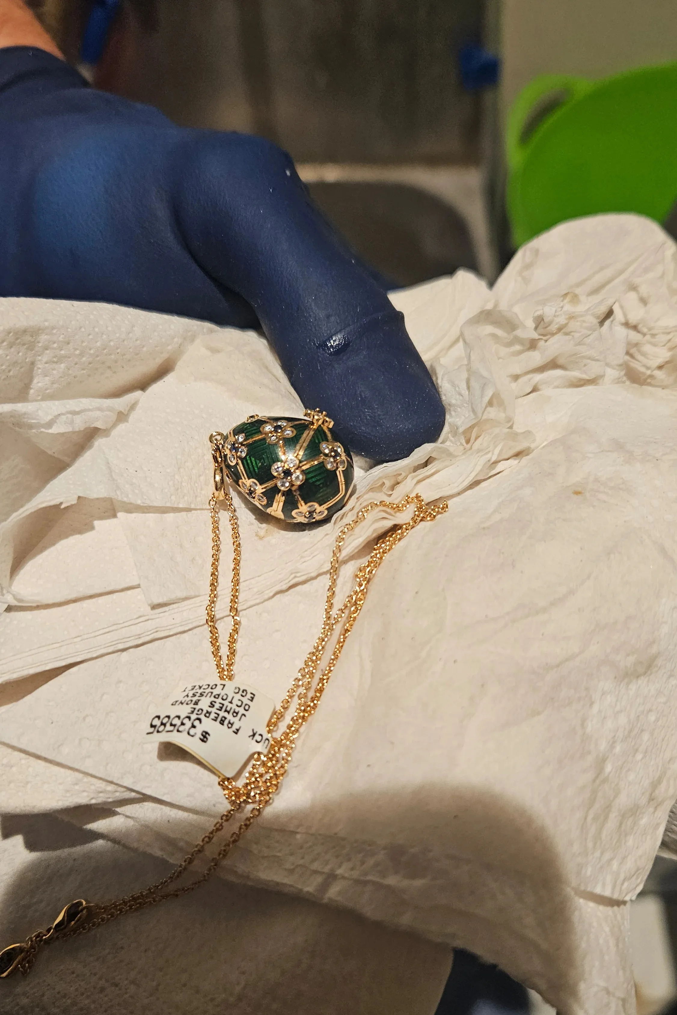 Police retrieve Fabergé pendant inspired by James Bond from man accused of swallowing it