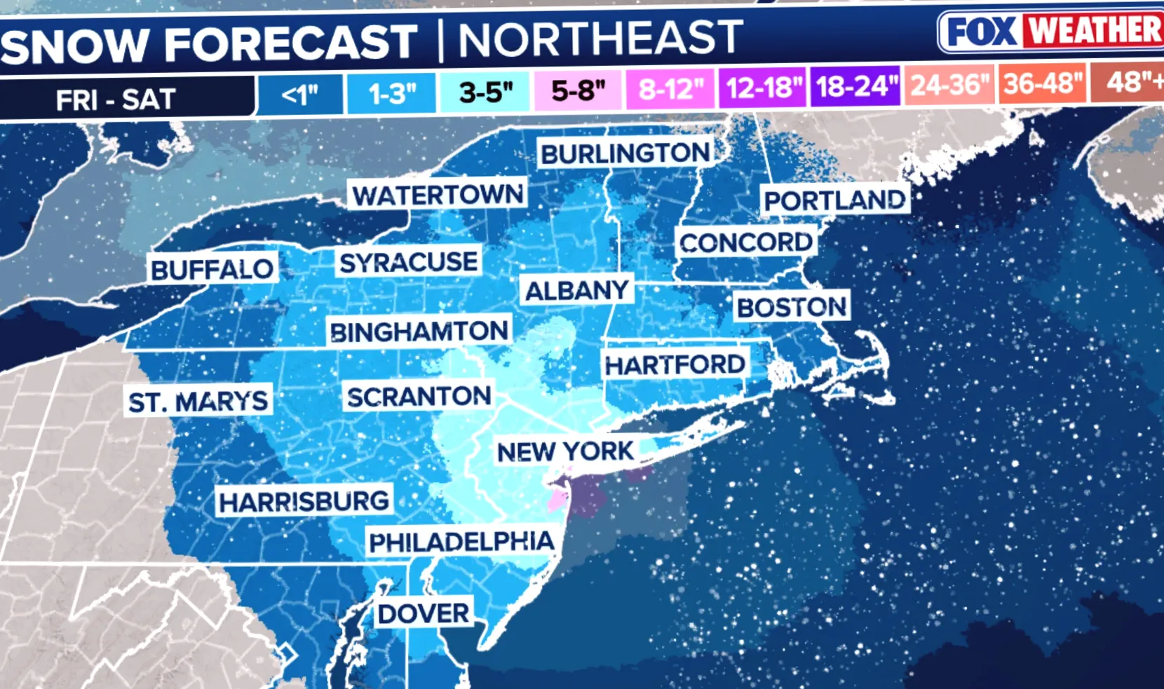 Short break in weather before more snow and ice hits the Northeast