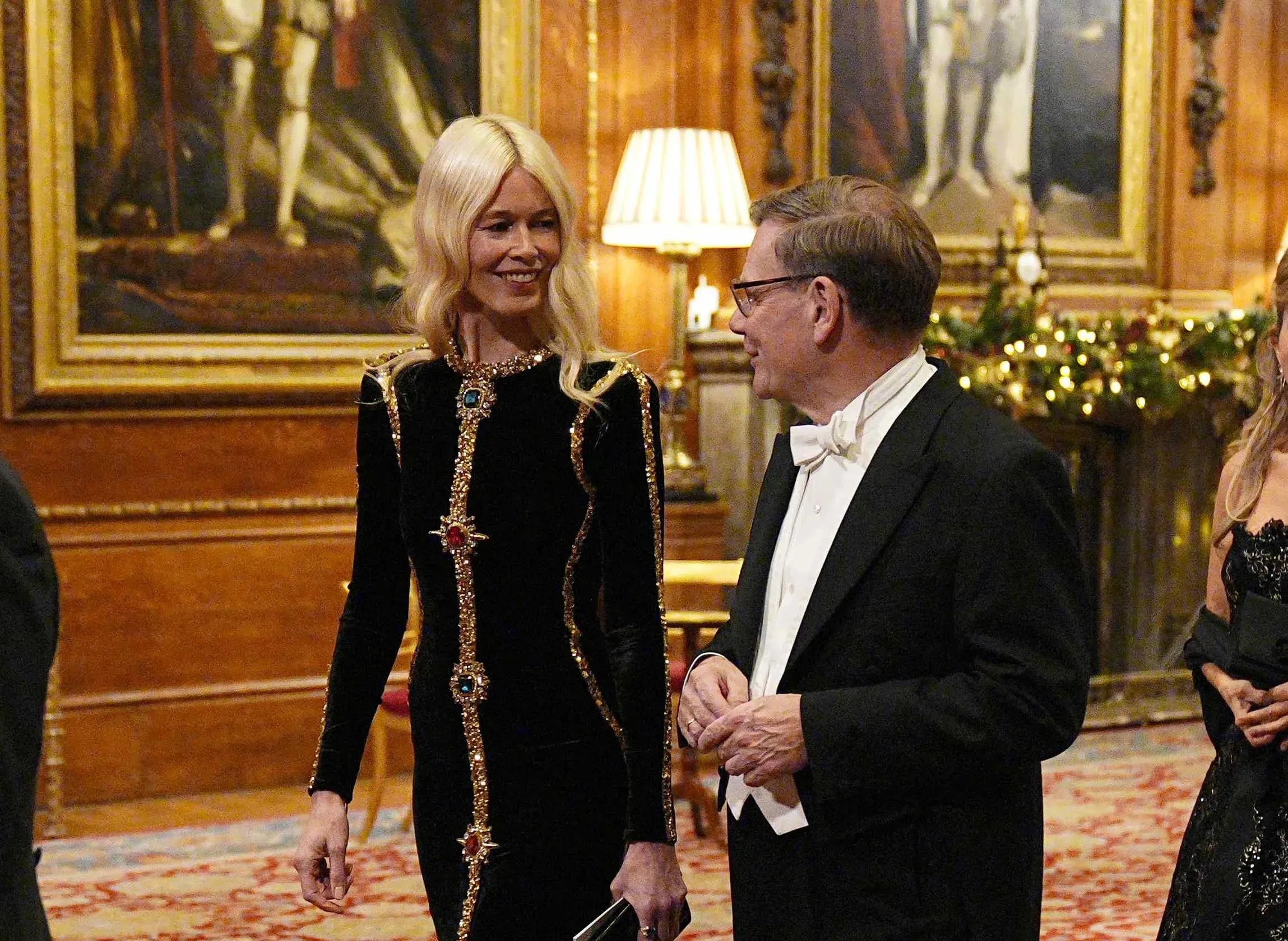Claudia Schiffer Surprises in a Sparkling Little Black Dress at Royal Event with Kate Middleton