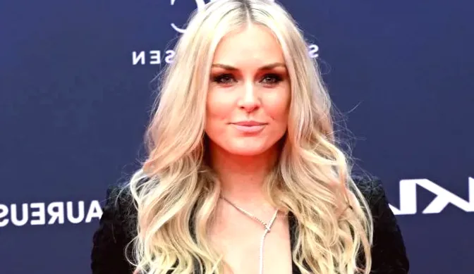 New photographs from Lindsey Vonn's revealing magazine photoshoot in sheer, braless outfits.