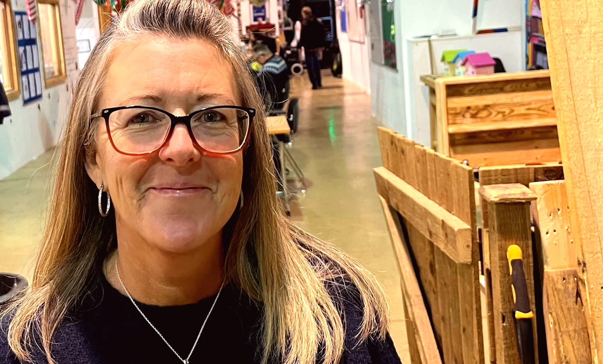 Disability center shares holiday joy through crafting