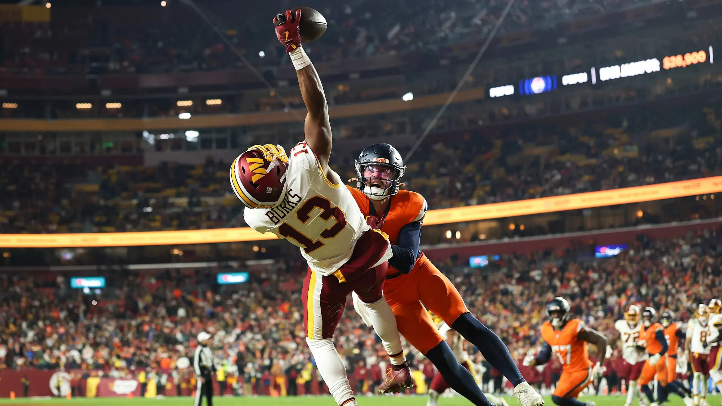 Treylon Burks channels Odell Beckham Jr. with incredible 1-handed TD catch for Commanders against Broncos