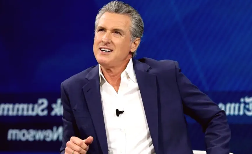 Gavin Newsom's Peculiar Sitting Position Leaves Internet Wondering 'How?!'