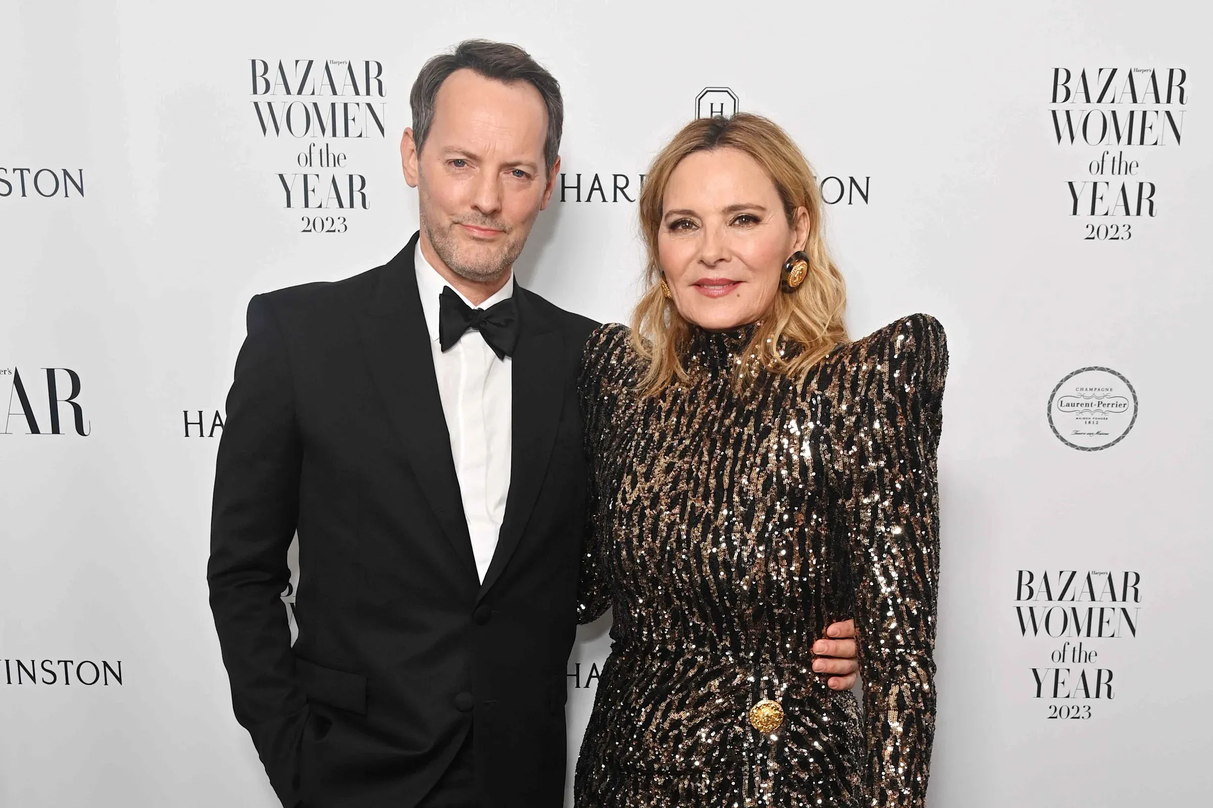 Kim Cattrall and Russell Thomas Coordinate Rare Red Carpet Appearance
