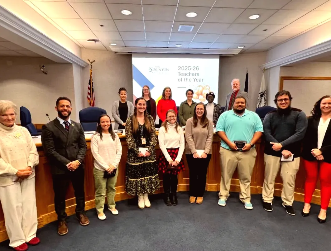 Michael Bell from Staunton named teacher of the year in school division