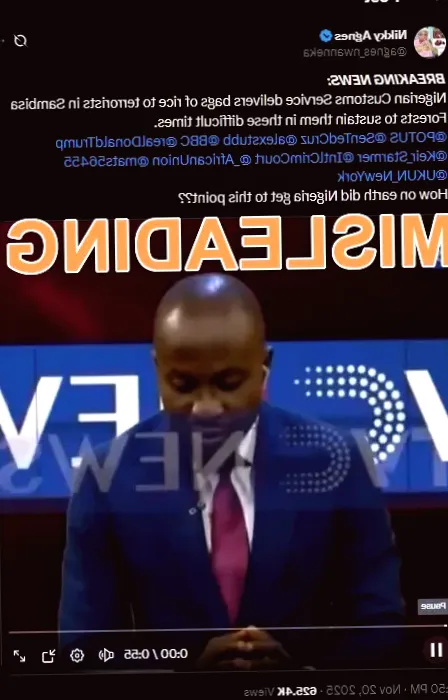 Video of Nigerian customs officer justifying feeding bandits is outdated