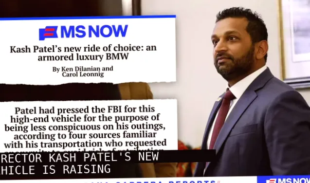 Kash Patel Surprises by Swapping FBI's Chevy Suburban for Armored BMW Fleet