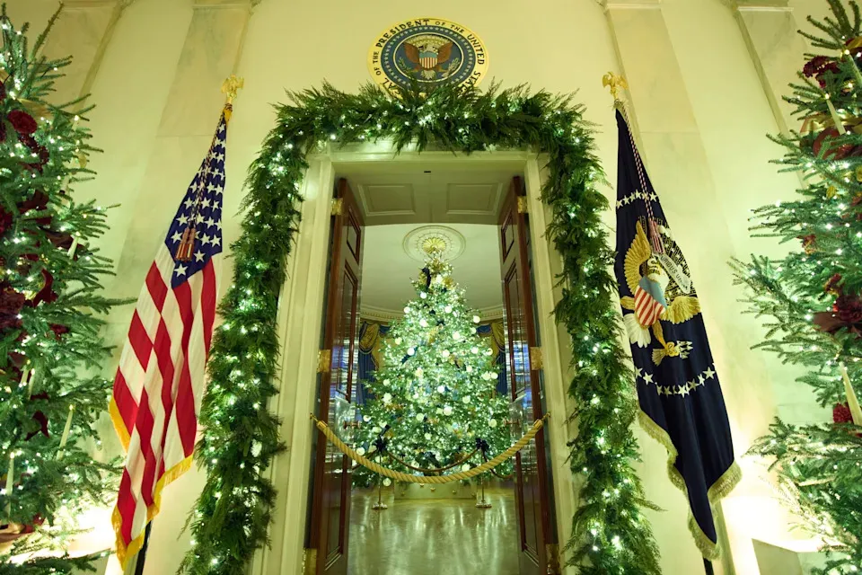 Melania Trump unveils White House holiday decorations with theme 'Home Is Where the Heart Is'