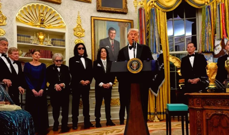 Trump praises Kennedy Center upgrades while presenting medals to honorees