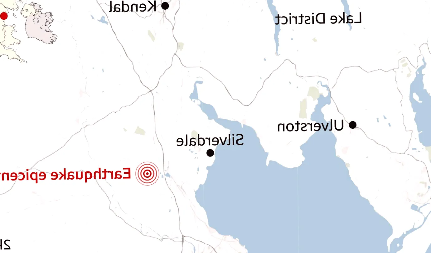 What was the cause of the earthquake in north-west England?