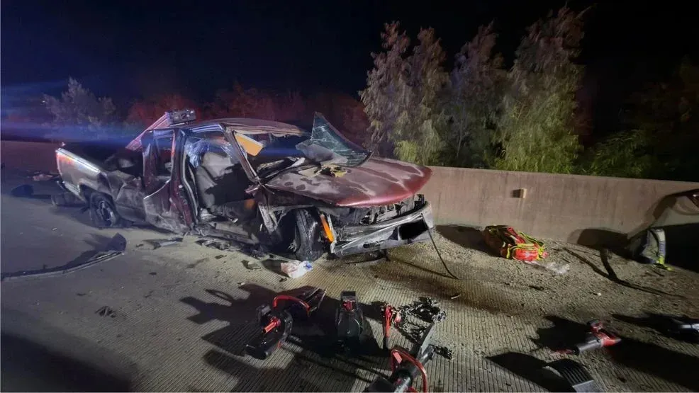 Tire Blowout Causes Wild Rollover in Texas
