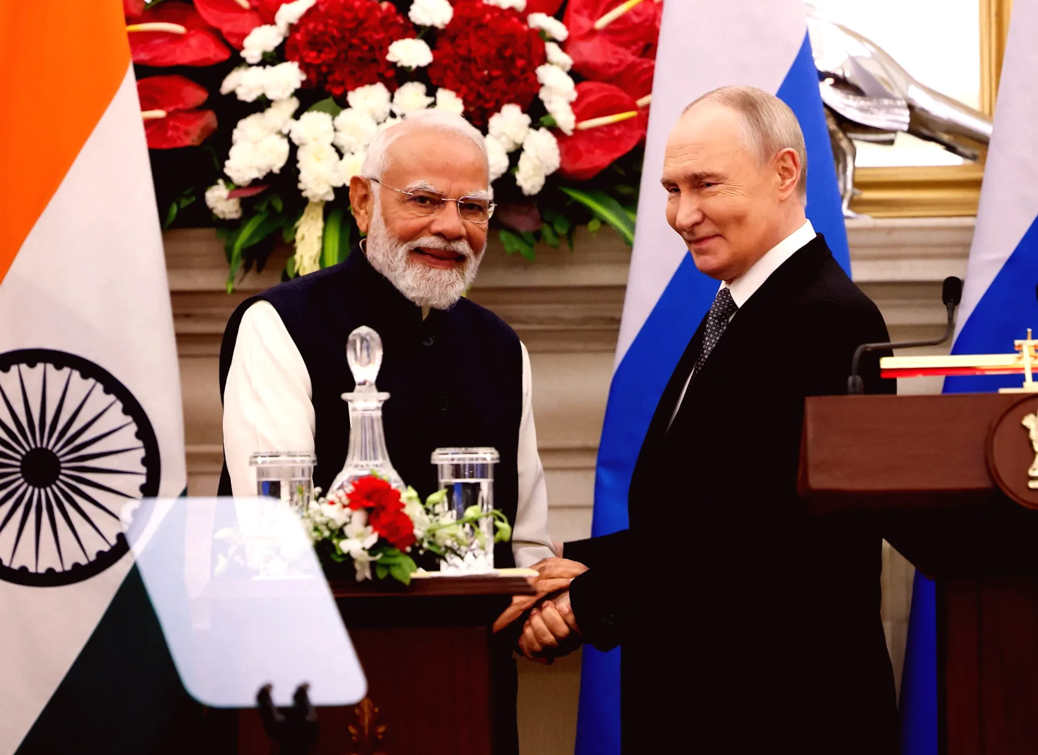 Putin and Modi pledge to expand trade and friendship between India and Russia
