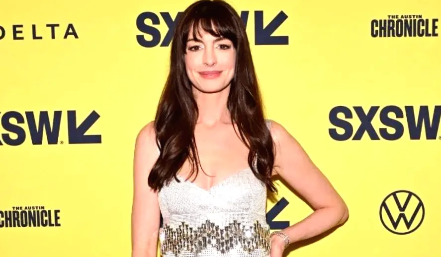 Anne Hathaway's Stunning Silver Strapless Dress Warrants a Second Look