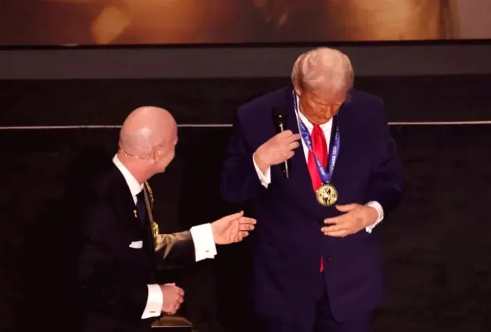 US President Trump awarded first FIFA Peace Prize at World Cup draw