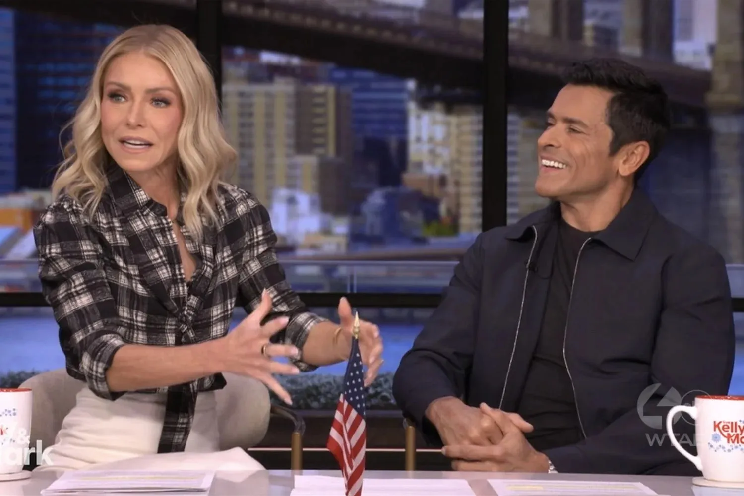 Kelly Ripa experienced a confrontational interaction with a disrespectful man on an airplane after he made a strange boastful gesture towards her.