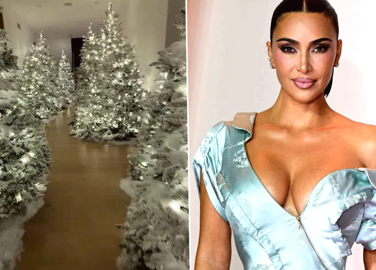 Kim Kardashian Unveils Her 'Crazy' Christmas Decor as She Adorns Her Home with Numerous Trees