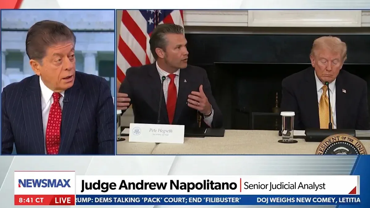 Legal Analyst Andrew Napolitano from Newsmax Criticizes Pete Hegseth in Shocking Commentary: ‘Should Face Prosecution for a War Crime!’