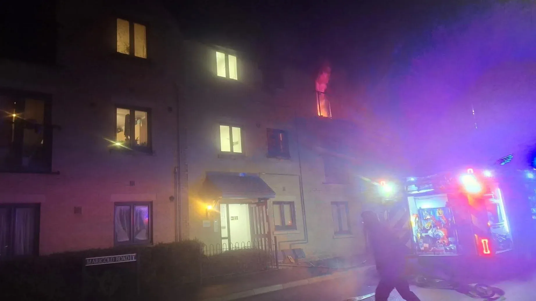 Residents forced to evacuate from apartment building due to fire