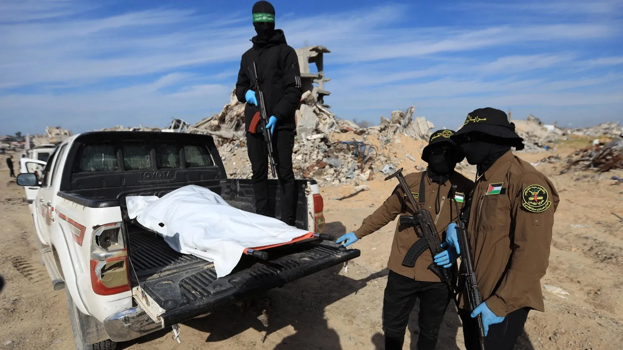 Israel receives coffin containing body of Gaza hostage, say Palestinian groups