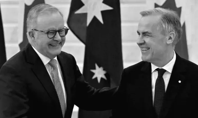 Carney warns Australian parliament of breaking global order