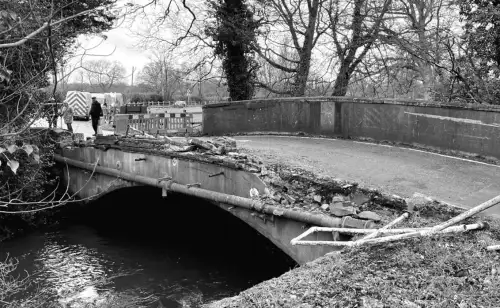 Lorry driver reopens village bridge after wrecking it