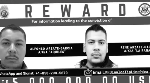 U.S. offers $10 million reward for capture of cartel leaders "The Frog" and "Achilles"
