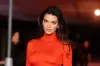 Kendall Jenner Resembles a Real Sherpa Blanket in a Super Fuzzy Thigh Slit Dress