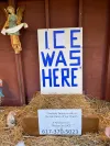 Controversy sparked as church replaces Biblical figures in Nativity scene with sign reading ‘ICE was here’