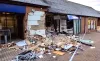 Cash machine ram-raid destroys building society.