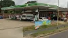 Man with an axe arrested following fire at petrol station